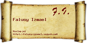 Falusy Izmael névjegykártya